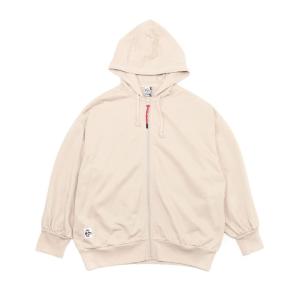 チャムス CHUMS スウェットパーカー レディース レディースバルーンスリーブジップパーカーループパイル Lady's Balloon Sleeve Zip Parka LP CH18-1291 Greige｜himaraya