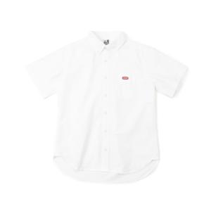 チャムス CHUMS 半袖シャツ メンズ チャムスオックスショートスリーブシャツ CHUMS OX S/S Shirt CH02-1182 White Logo｜himaraya