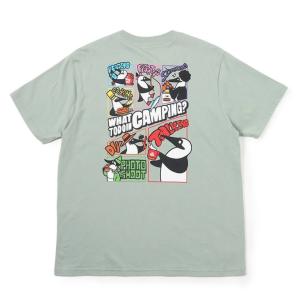 チャムス CHUMS Tシャツ 半袖 メンズ ワットトウドゥインキャンピングTシャツ CH01-2361 Sage｜himaraya