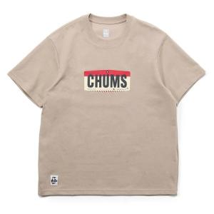 チャムス CHUMS Tシャツ 半袖 メンズ バゲージTシャツ Baggage T-Shirt CH01-2371 Greige｜himaraya