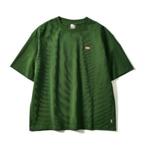 チャムス Tシャツ 半袖 メンズ レディース Embroidery Logo Heavy Weight T-Shirt バッチロゴ Tシャツ CH01-2417 Dark Green CHUMS｜himaraya