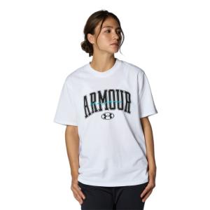 アンダーアーマー Tシャツ 半袖 レディース UA HW オーバーサイズ グラフィック ショートスリーブTシャツ 1384718-100 UNDER ARMOUR