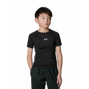 アンダーアーマー 野球 アンダーシャツ 半袖 ジュニア UA Heatgear Armour Compression Short Sleeve Crew Shirt 1384751-001 UNDER ARMOUR｜himaraya