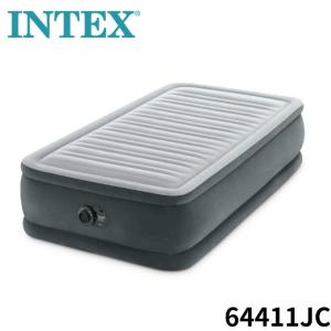 【正規販売店】INTEX エアーベッド エアベッド コンフォート プラッシュ エレベーテッド シング...