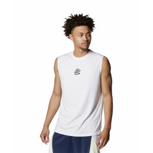 アンダーアーマー バスケットボールウェア ノースリーブ メンズ CURRY Tech Logo Sleeveless T-Shirt 1384721-100 UNDER ARMOUR｜himaraya
