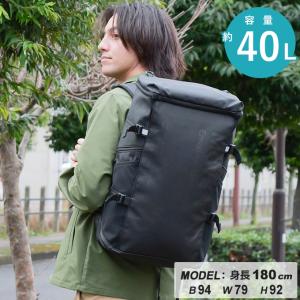 デサント リュック 40L バックパック スクエア DMAXJA40-BK DESCENTE 大容量 通学 通勤 部活動 ジム トレーニング メンズ レディース｜himaraya