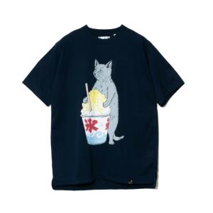 ゴースローキャラバン Go Slow Caravan Tシャツ 半袖 メンズ レディース Drymixカキ氷猫TEE 325601 064｜himaraya