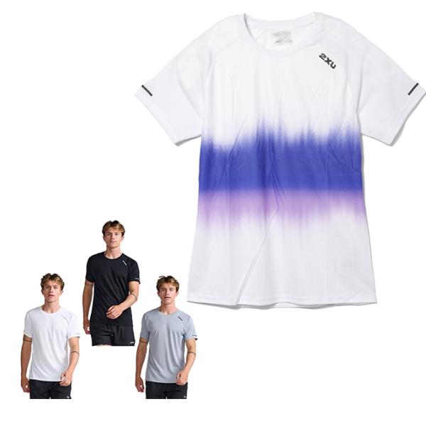 ツータイムズユー 2XU ランニングウェア Tシャツ 半袖 メンズ Aero Tシャツ MR6557...