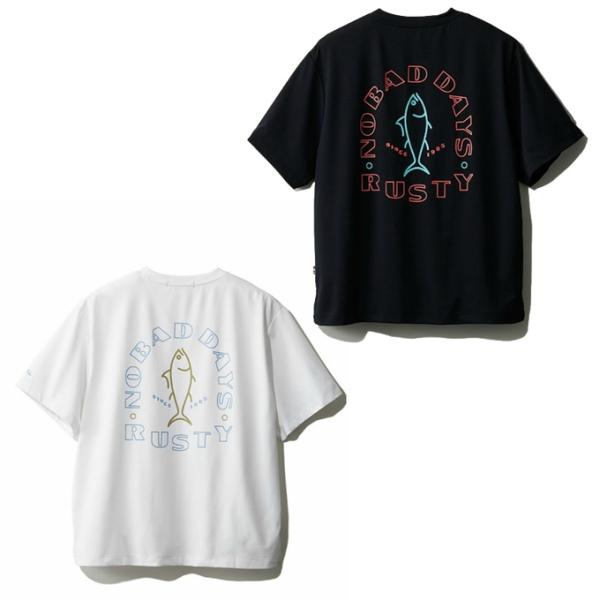 ラスティ RUSTY Tシャツ 半袖 レディース 釣り フィッシングウェア ペアテックスグラフィック...