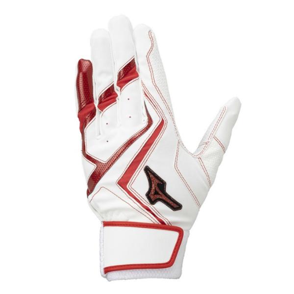 ミズノ 野球 バッティンググローブ 両手用 ジュニア ウィルドライブ レッド 1EJEY54501 ...