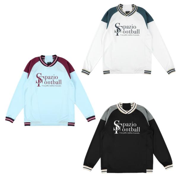 スパッツィオ SPAZIO サッカーウェア プラクティスシャツ 長袖 メンズ ラインリブプラシャツ ...