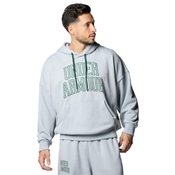 アンダーアーマー スウェットパーカー メンズ UAアイコン ヘビーウェイト テリー オーバーサイズ ...