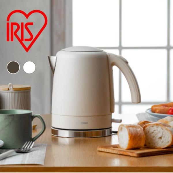 電気ケトル 1L 大容量 ケトル 電気ポット 湯沸かし器 湯沸かし 空焚き防止 おしゃれ IKE-D...