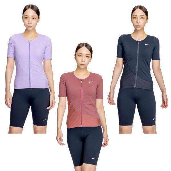 ナイキ フィットネス水着 セパレート レディース フルジップ半袖セパレーツ 2993125 NIKE