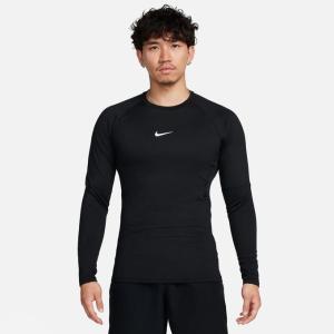 Nike 長袖アンダーシャツ 黒 NIKE（ナイキ） 野球 ナイキプロ アンダーシャツ 長袖 丸首 ネイビー