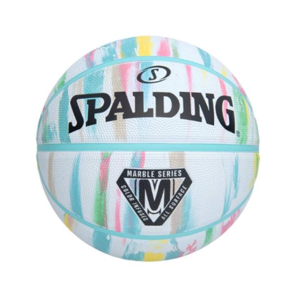 スポルディング SPALDING バスケットボール 6号球 マーブル ホワイト パステル ラバー 8...