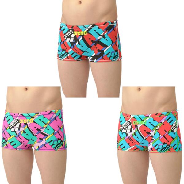 アリーナ arena トレーニング水着 スパッツ メンズ トレーニングSスパッツ ロゴ総柄 AS5S...