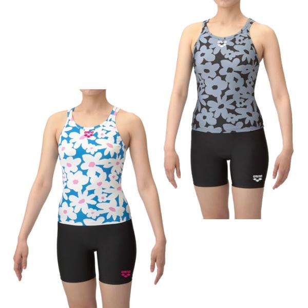 アリーナ arena フィットネス水着 セパレート レディース Wストラップセパ NE花 AS5SW...