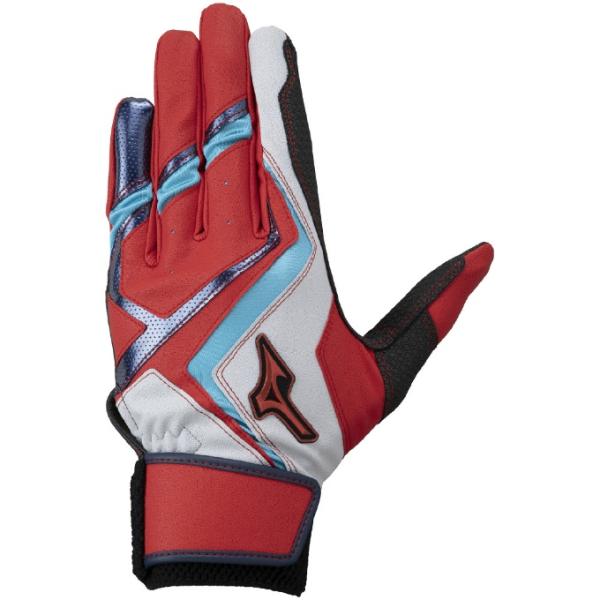 ミズノ 野球 バッティンググローブ 両手用 ジュニア ウィルドライブ レッド 1EJEY55462 ...