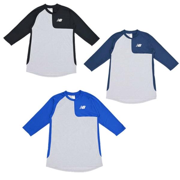 ニューバランス 野球 アンダーシャツ 七分袖 メンズ LS Asym Baseball Top Le...