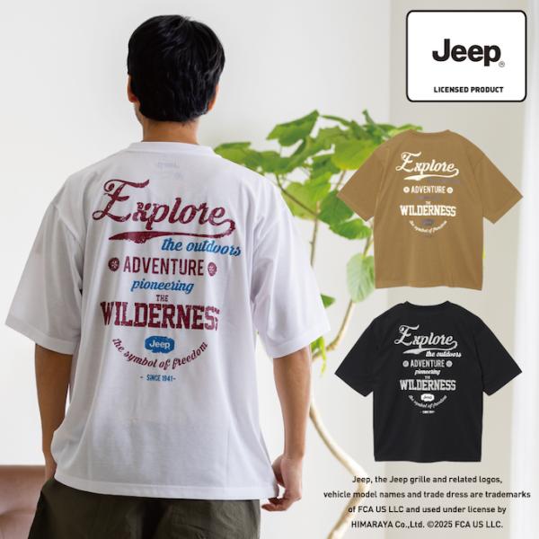 ジープ Jeep Tシャツ 半袖 ブラック ホワイト ベージュ メンズ レディース BP VTGRA...