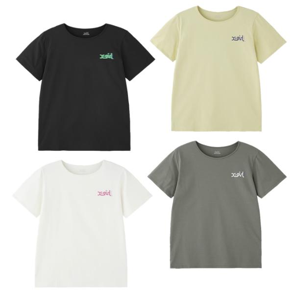 エックスガール X-girl Ｔシャツ 半袖 レディース SLASHロゴ 冷感半袖機能Tシャツ 15...
