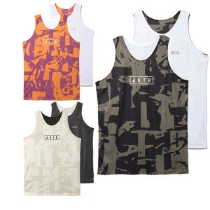 アクター(AKTR) バスケットボールウェア ノースリーブ メンズ レディース CUT-UP CAMO REVERSIBLE TANK カット アップ カモ リバーシブル タンク 125-023001