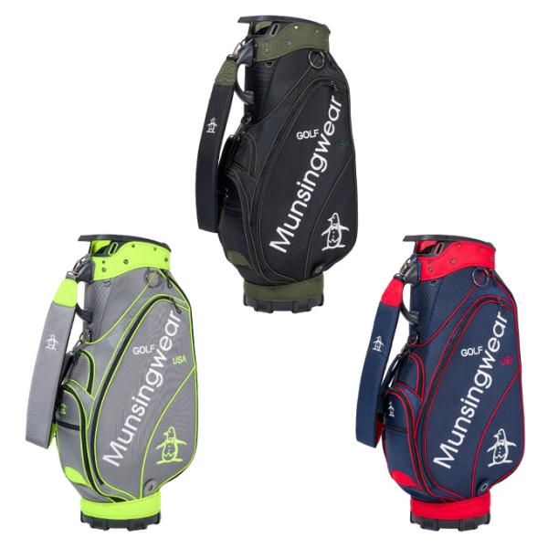 マンシング(Munsingwear) キャディバッグ メンズ 大口径キャディバッグ ファブリックモデ...