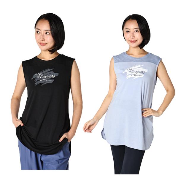 アンドライフ(&amp;life) ノースリーブシャツ レディース F DRYメッシュ切替マッスルタンク A...