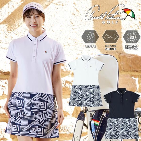 アーノルドパーマー arnold palmer ゴルフウェア ワンピース レディース 半袖ポロワンピ...