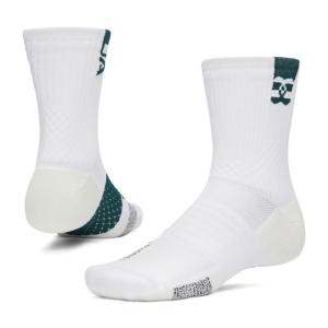アンダーアーマー バスケットボール ソックス メンズ UA ARMOURDRY PLAYMAKER MID-CREW SOCKS 1376229-101 UNDER ARMOUR