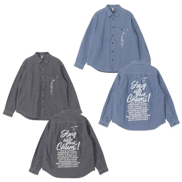 チャムス(CHUMS) 長袖シャツ メンズ 守矢努シャンブレーロングスリーブシャツ CH02-127...