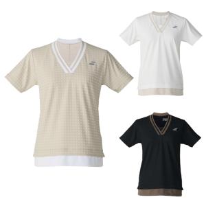 バボラ Babolat テニスウェア バドミントンウェア ゲームシャツ レディース PLAY SHORT SLEEVE SHIRT BWG6376 【国内正規品】