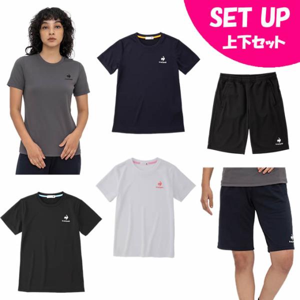 ルコックスポルティフ le coq sportif 半袖Tシャツ ハーフパンツ セット レディース ...