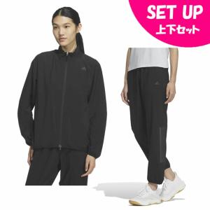 アディダス(adidas) ウインドブレーカー上下セット レディース エッセンシャルズ ウーブンジャケット+TR ES+ CL ウーブンパンツ TJ753-KE9131+WK237-KE9134