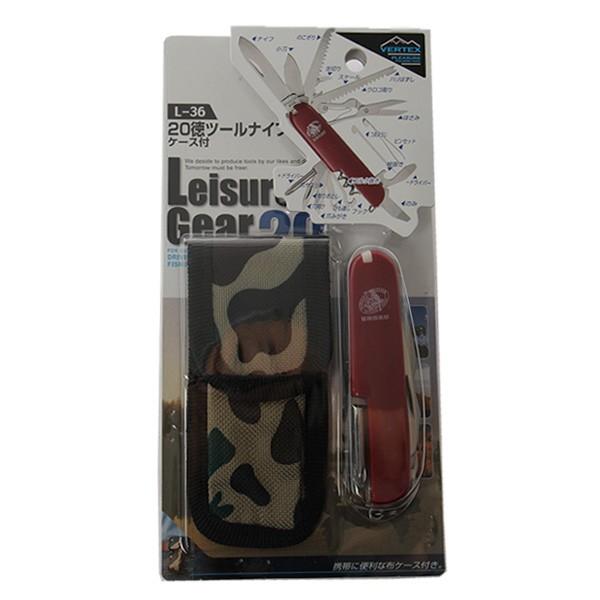 ☆冒険倶楽部 20徳ツールナイフ ケース付 L-36 アウトドアアクセサリ ナイフ BOUKEN C...