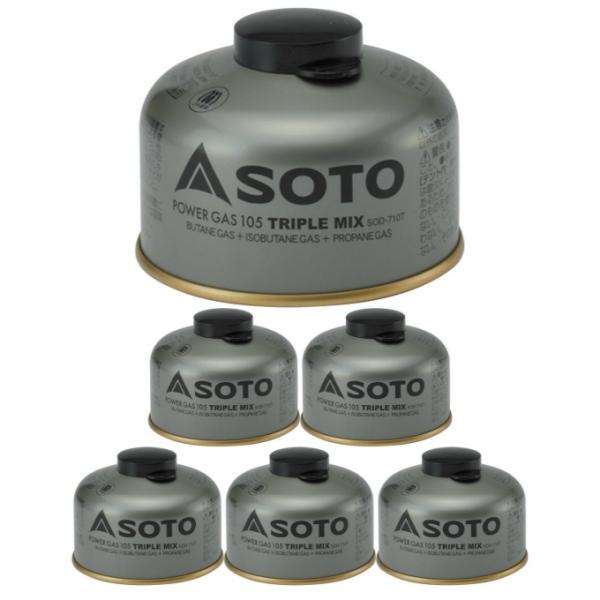 ソト SOTO ガスカートリッジ パワーガス105トリプルミックス 6缶セット SOD-710T
