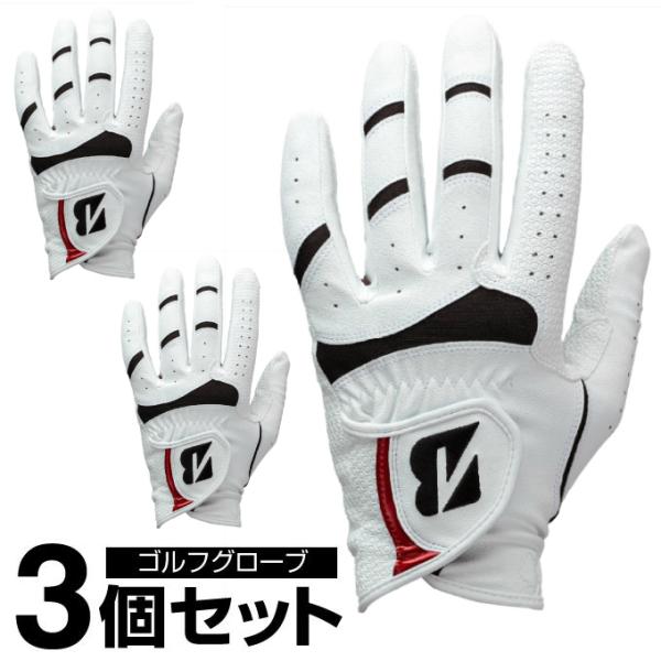 ブリヂストンゴルフ(BRIDGESTONE GOLF) ゴルフ 左手用グローブ メンズ 3個セット ...