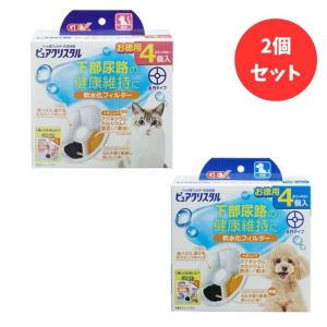 【2個セット】ジェックス GEX ピュアクリスタル 軟水化フィルター 全円 4個入 2点セット LP-008 【返品不可】【ご自宅配送限定】‥｜ヒマラヤ Yahoo!店