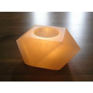 ダイヤモンド岩塩キャンドルホルダー｜himarayaganen