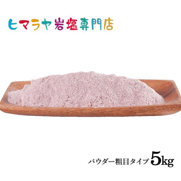 ヒマラヤ岩塩 食用ブラック岩塩パウダー（粗め） 1kg×5袋 合計5kg ブラックソルト 硫黄 硫黄...