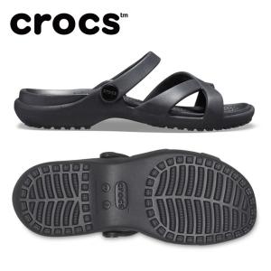 クロックス サンダル レディース meleen crossband sandal w メレーン クロスバンド ウィメン 205472-001 crocs od｜himarayaod