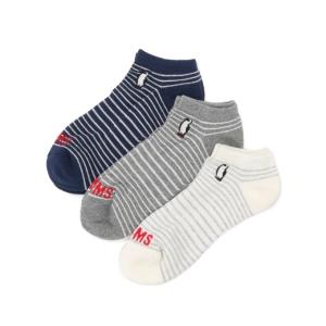 チャムス CHUMS アンクルソックス メンズ レディース 3Pブービーボーダーアンクルソックス 3P Booby Border Ankle Socks CH06-1095 od｜himarayaod