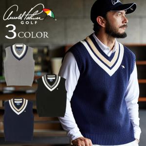アーノルドパーマー arnold palmer ゴルフウェア ニットベスト メンズ Vネックニットベスト AP220203A01 od