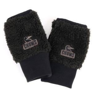 チャムス CHUMS 防寒手袋 メンズ レディース ボンディングフリースカフゲイター ミトン Bonding Fleece Cuff Gaiter CH09-1309 Black 【メール便可】 od｜himarayaod