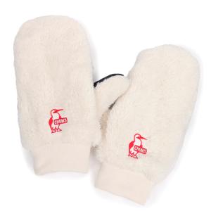 チャムス CHUMS 防寒手袋 メンズ レディース エルモフリースミトン 手袋 Elmo Fleece Mitten CH09-1307 Ivory/Navy 【メール便可】 od｜himarayaod