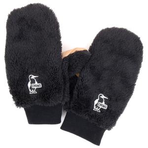 チャムス CHUMS 防寒手袋 メンズ レディース エルモフリースミトン 手袋 Elmo Fleece Mitten CH09-1307 Black/Beige 【メール便可】 od｜himarayaod