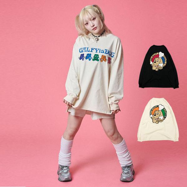 ガルフィー メンズ レディース 長袖 Tシャツ GALFYisDOGロンTee 大きいサイズ ゆった...