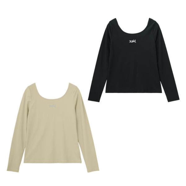 エックスガール X‐girl Tシャツ 長袖 レディース BACKOPN FTD L/S機能T 15...
