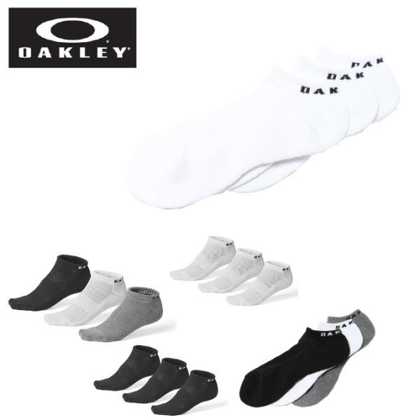 オークリー OAKLEY 3足組ソックス 3P NO SHOW SOCK 3P メンズ ノーショーソ...